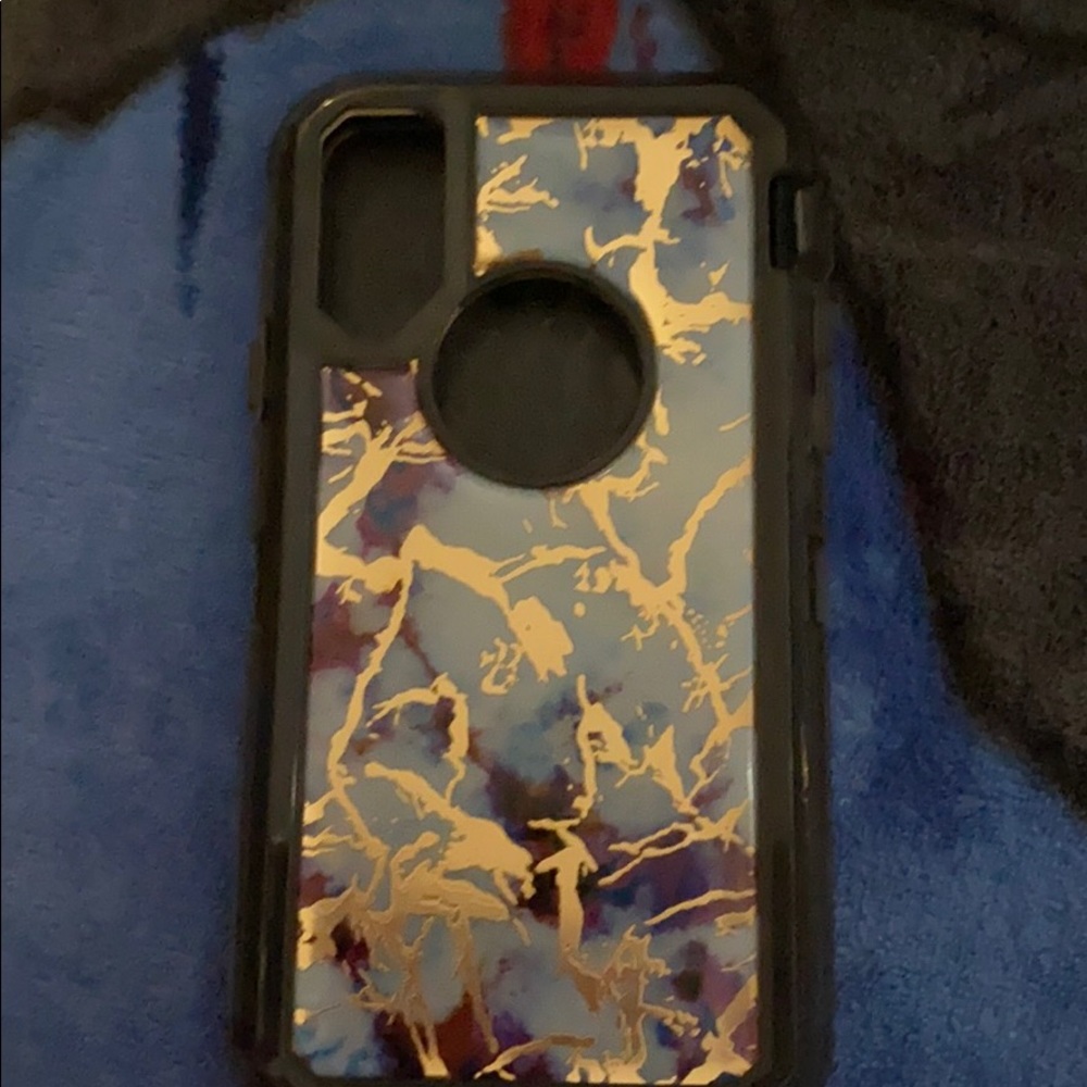 iPhone X black mable outter box case